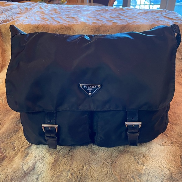 Prada Nylon/Leather Messenger Bag - Picture 2 of 12